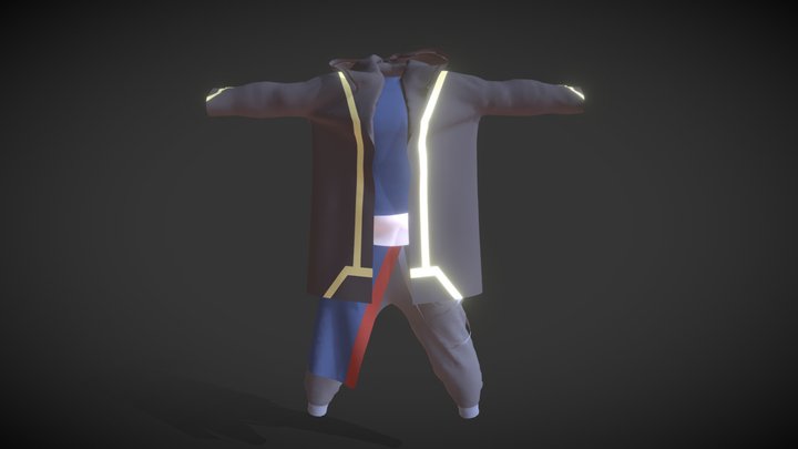 Dress Character 3D Model