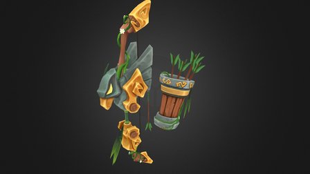 Forest Huntress Bow 3D Model