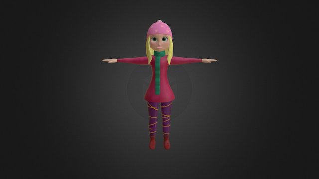 Girl Textured 3D Model