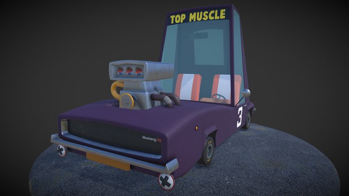 Muscle Car -  Concept Art Modelling 3D Model