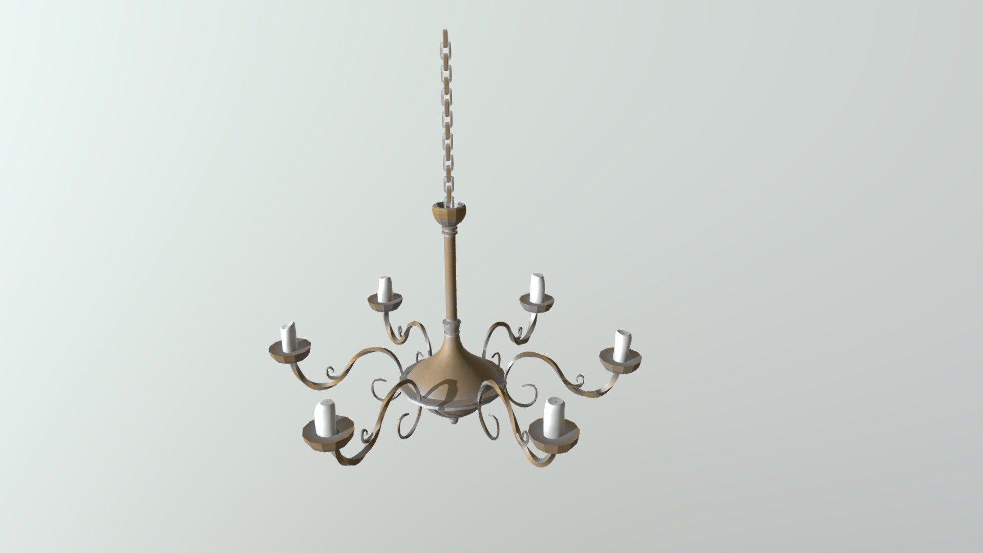 Chandelier golden bronze — Sketchfab embed 3D viewer