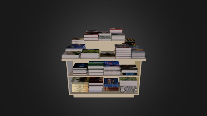 Books Table 3D Model