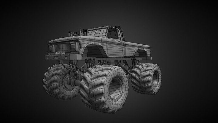 Old School Monster Truck – Free 3D Model STL