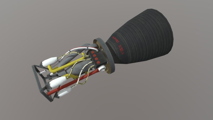 Двигатель 17Д12 СССР Буран 3D Model