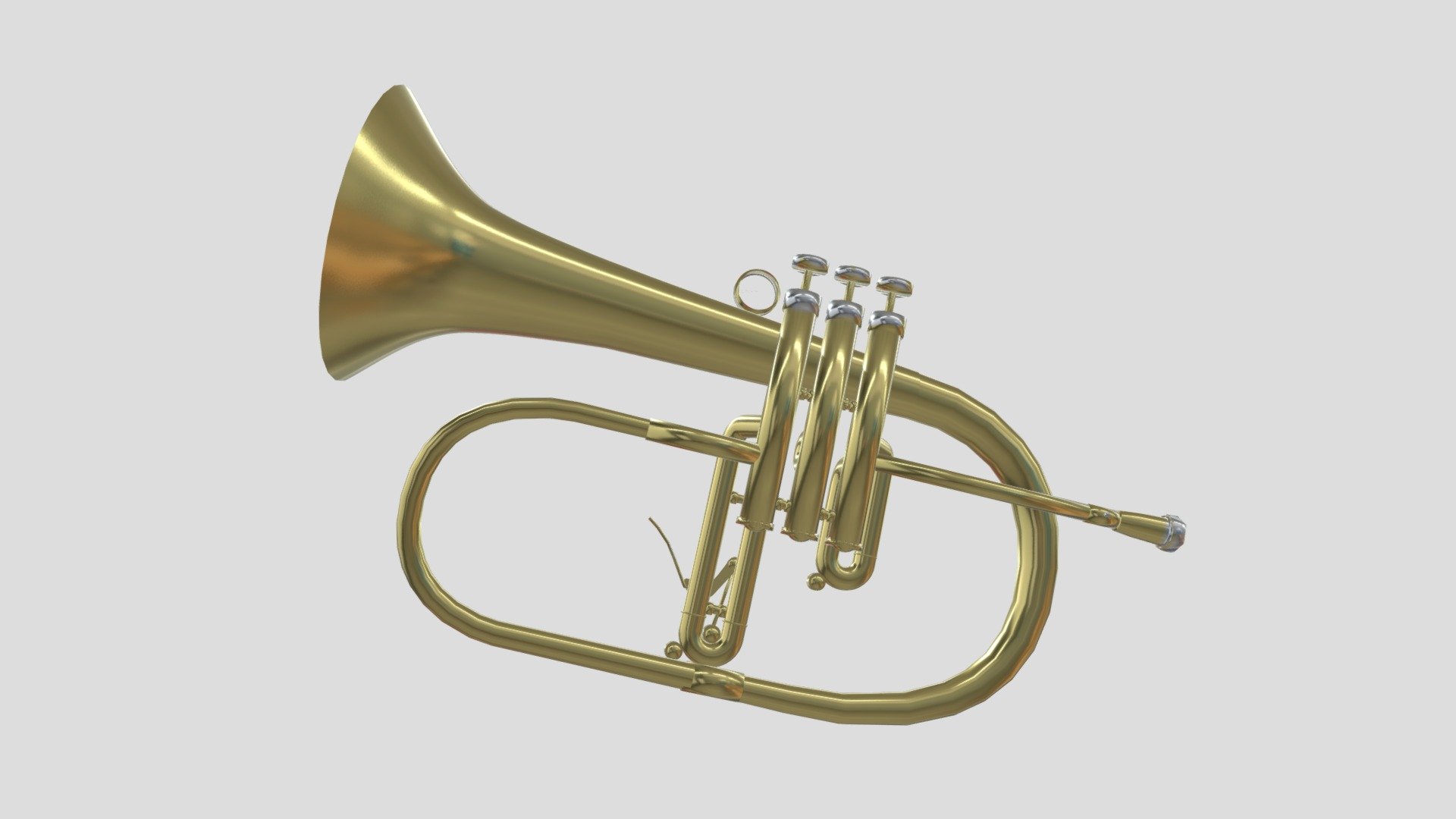 Flugelhorn Buy Royalty Free 3D model by 3dlowpoly [f2103a6