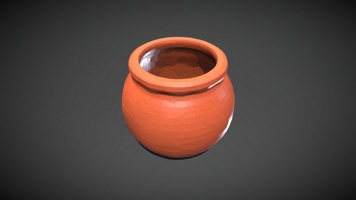 Stylized Clay Pot_M – Kostenloses 3D-Modell STL