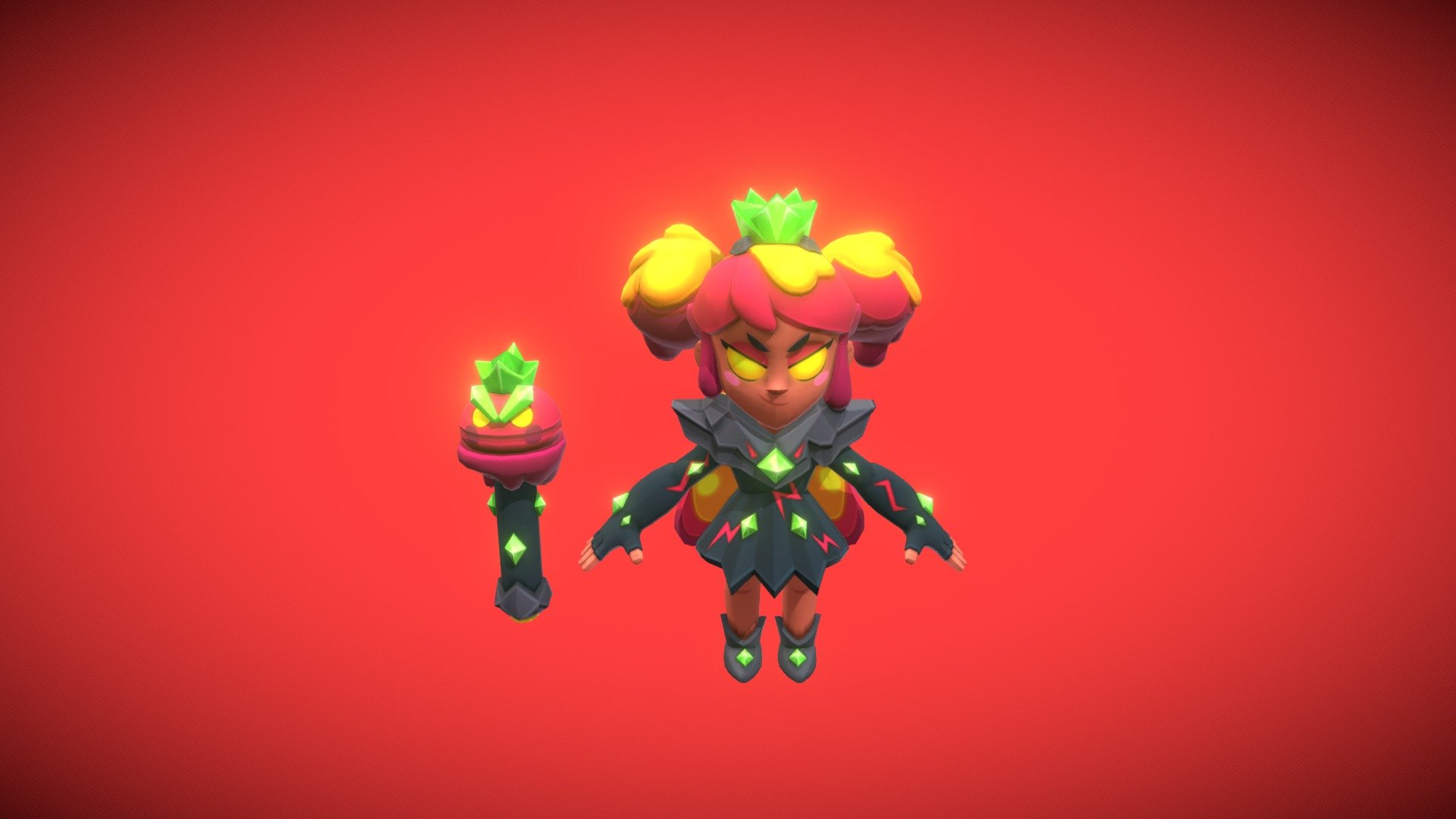 Magma Mandy t-pose Brawl Stars - Download Free 3D model by shertiku  (@shertiku) [f2167fa]