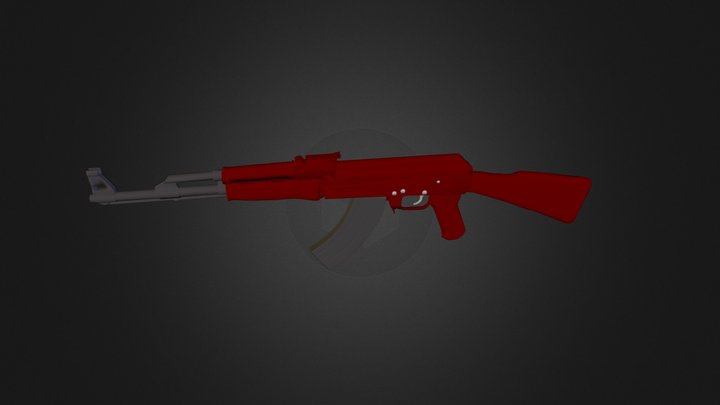 AK-47 with tron camo.zip 3D Model