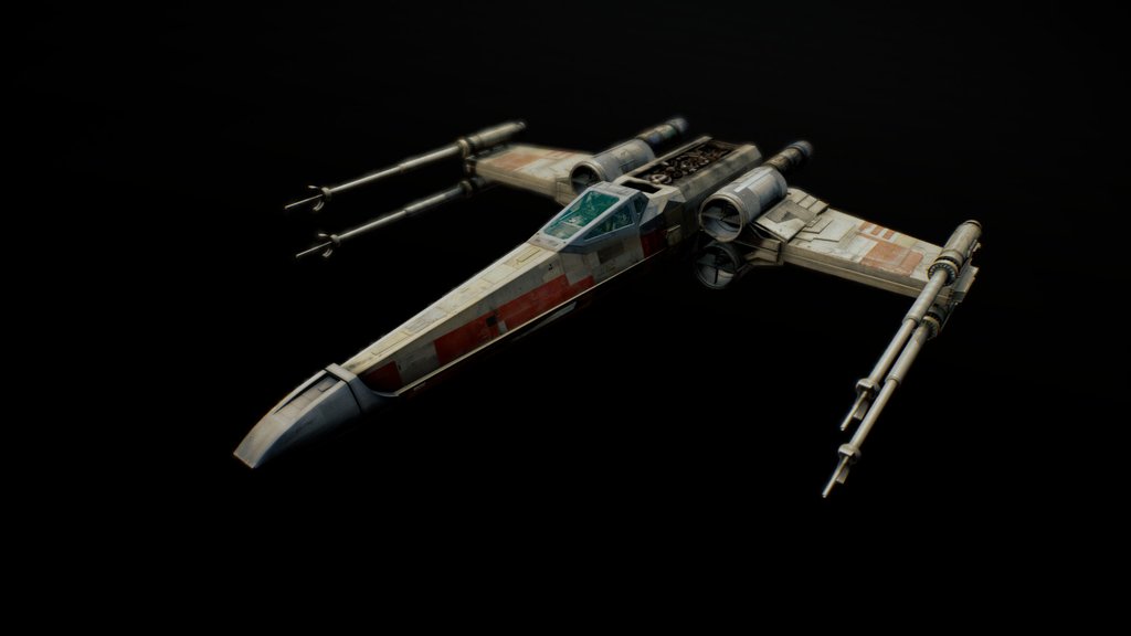 High Poly X-Wing Fighter