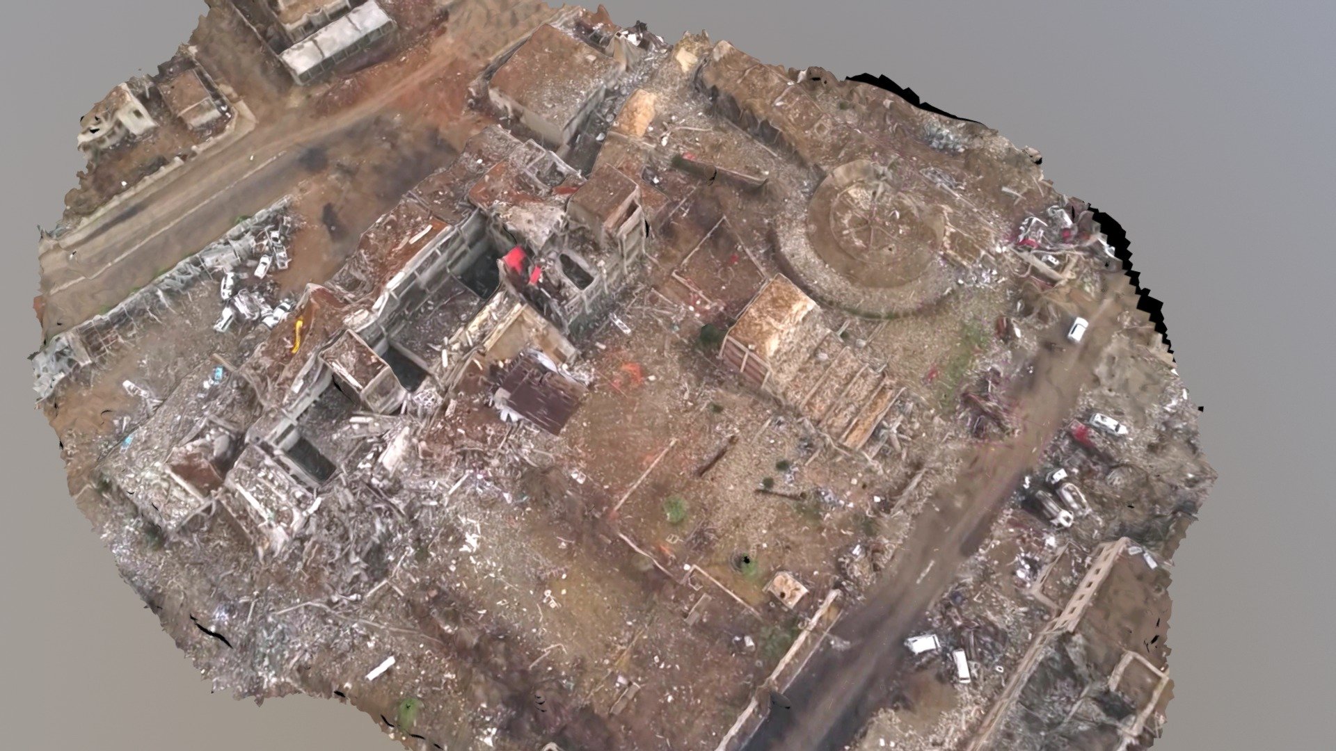 Mosul damaged block - post liberation