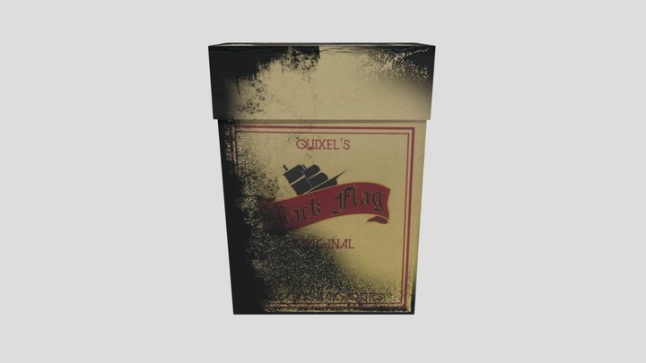 Burnt Cigarette Pack 3D Model