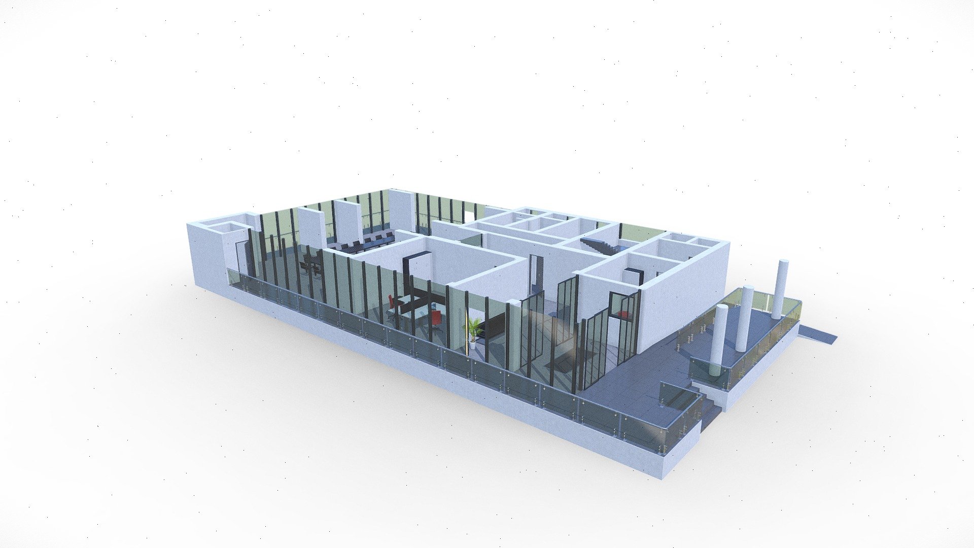 Sediu birouri: Parter — Sketchfab embed 3D viewer