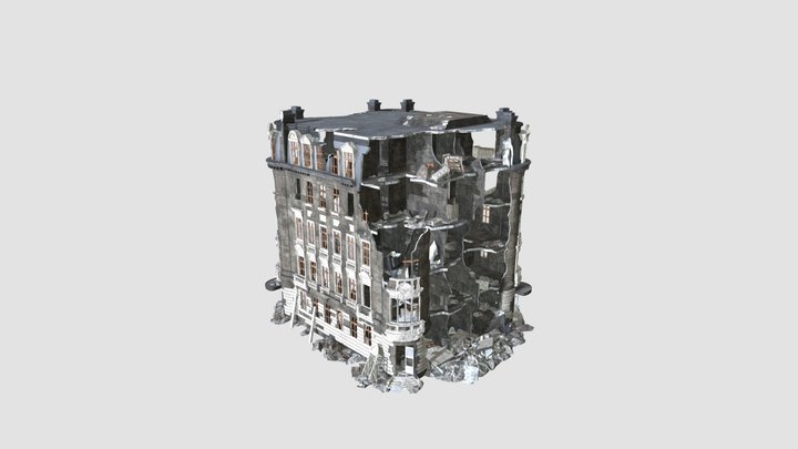 destroyed building 3D Model