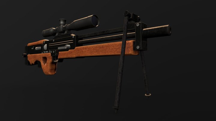 Walther WA2000 (Updated Model) 3D Model