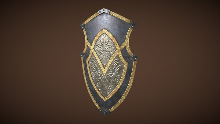 Knight Shield 01 3D Model