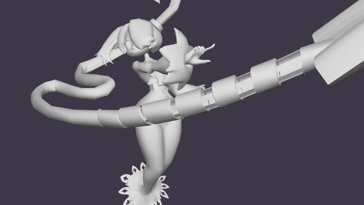 Low Poly Squigly 3D Model