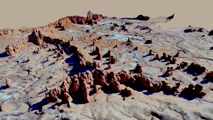 Goblins, Utah Footprints 3D Model