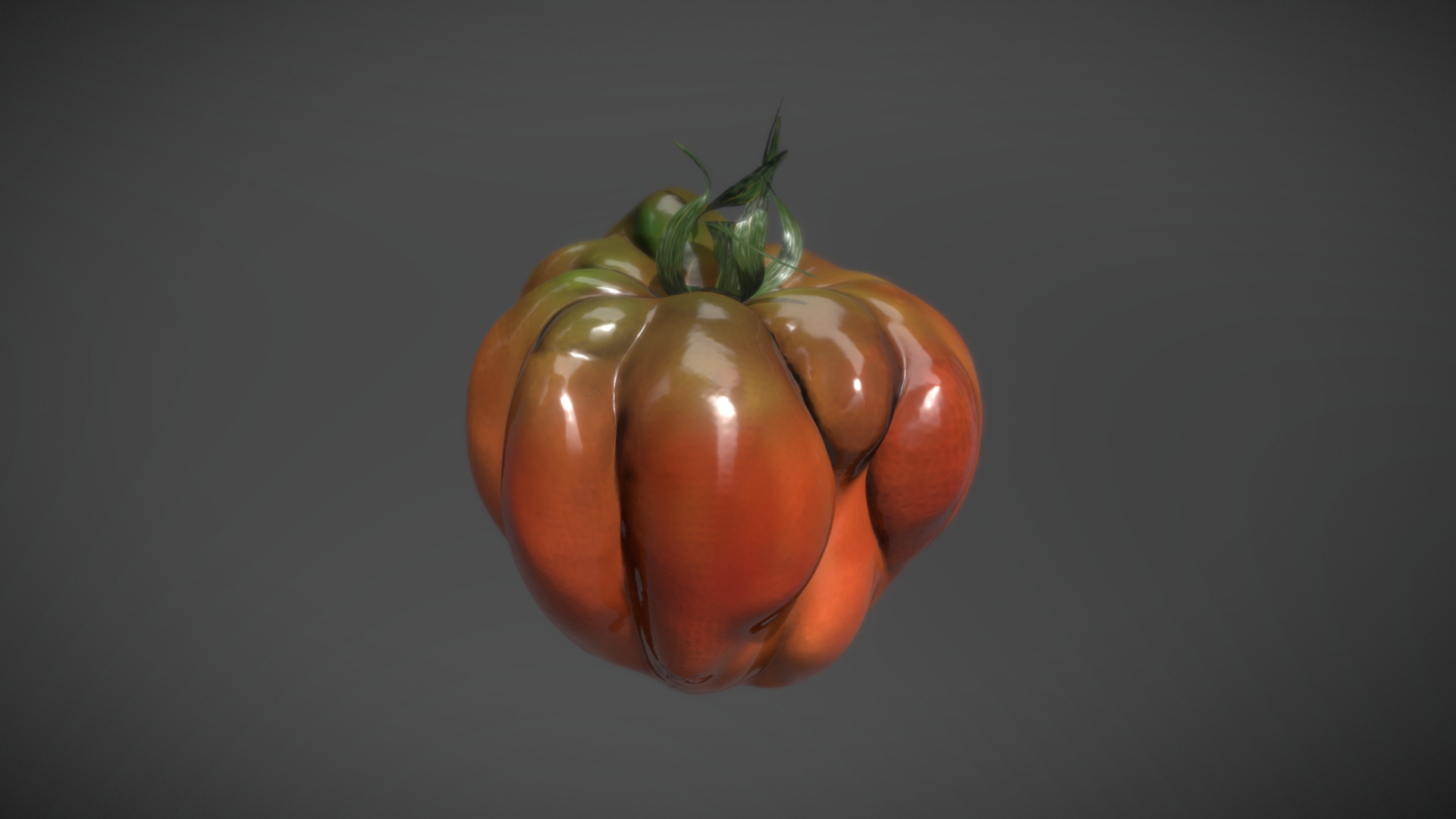 3D model Tomato - This is a 3D model of the Tomato. The 3D model is about a close-up of a tomato.