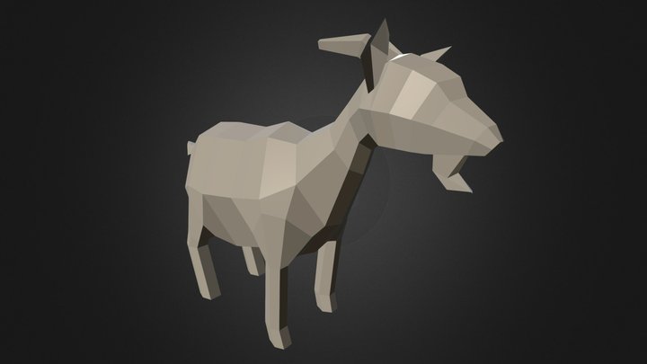 First polygonal goat attempt 3D Model