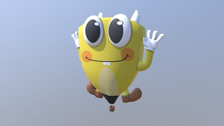 Balloon Baby Monster 3D Model
