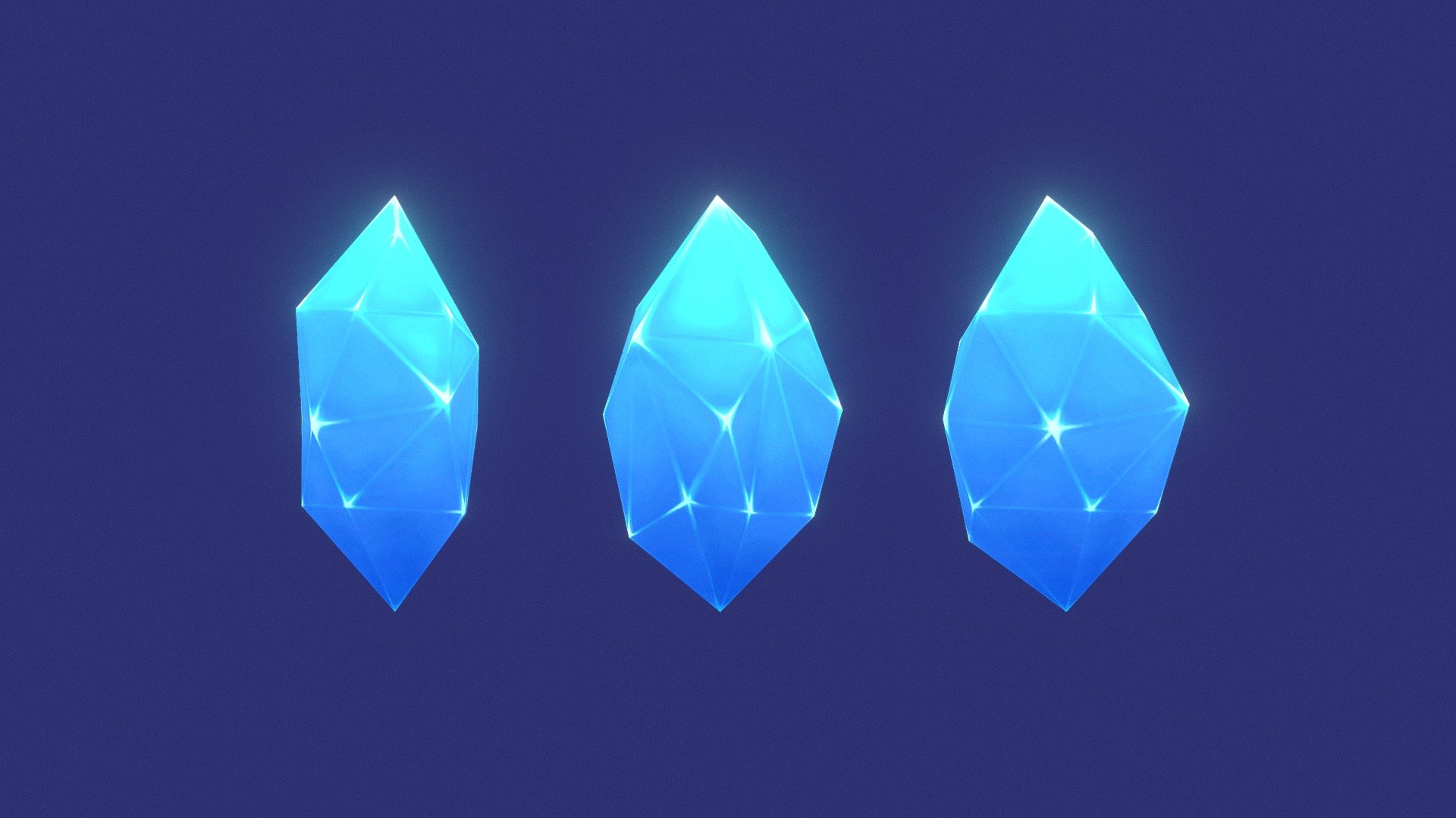 Handpainted crystal shard 3D model by Laura Rantonen (lauranto