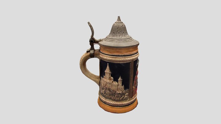 German Beer Stein 3D Model