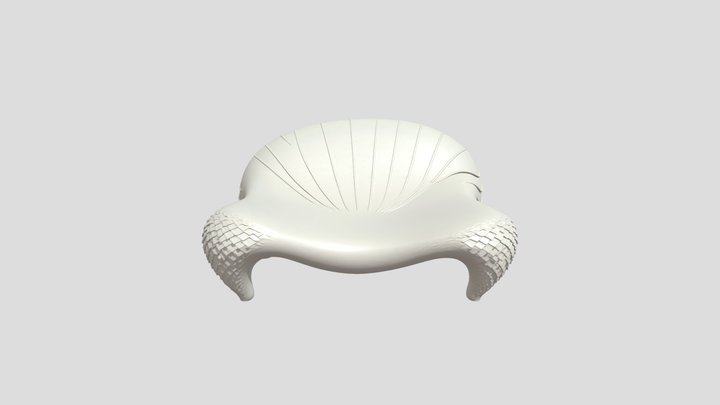 Waveform Serenity Modern Sculptural Lounge Chair 3D Model