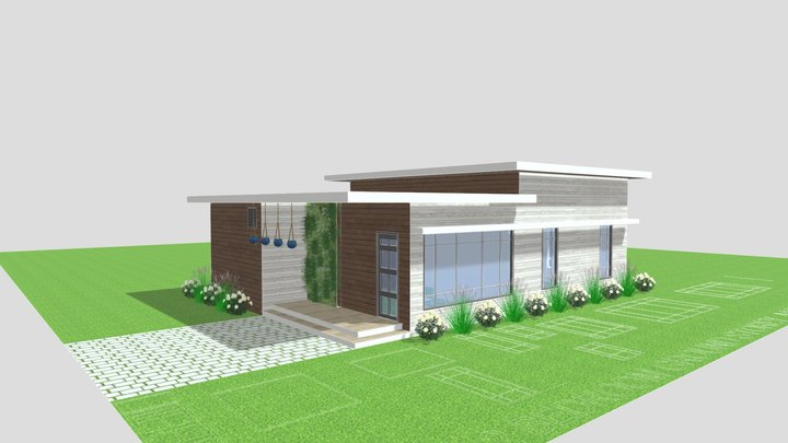 Two Bedroom Modern House 3D Model