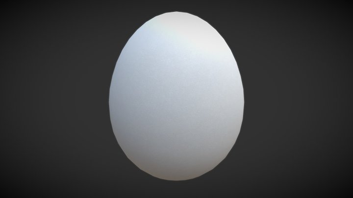 White Egg - PBR 3D Model
