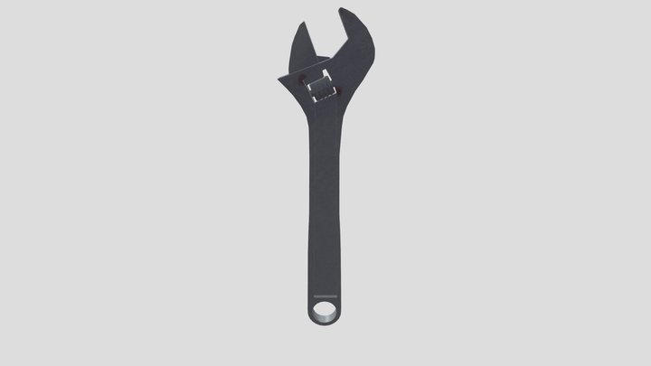 Crescent Wrench finished 3D Model