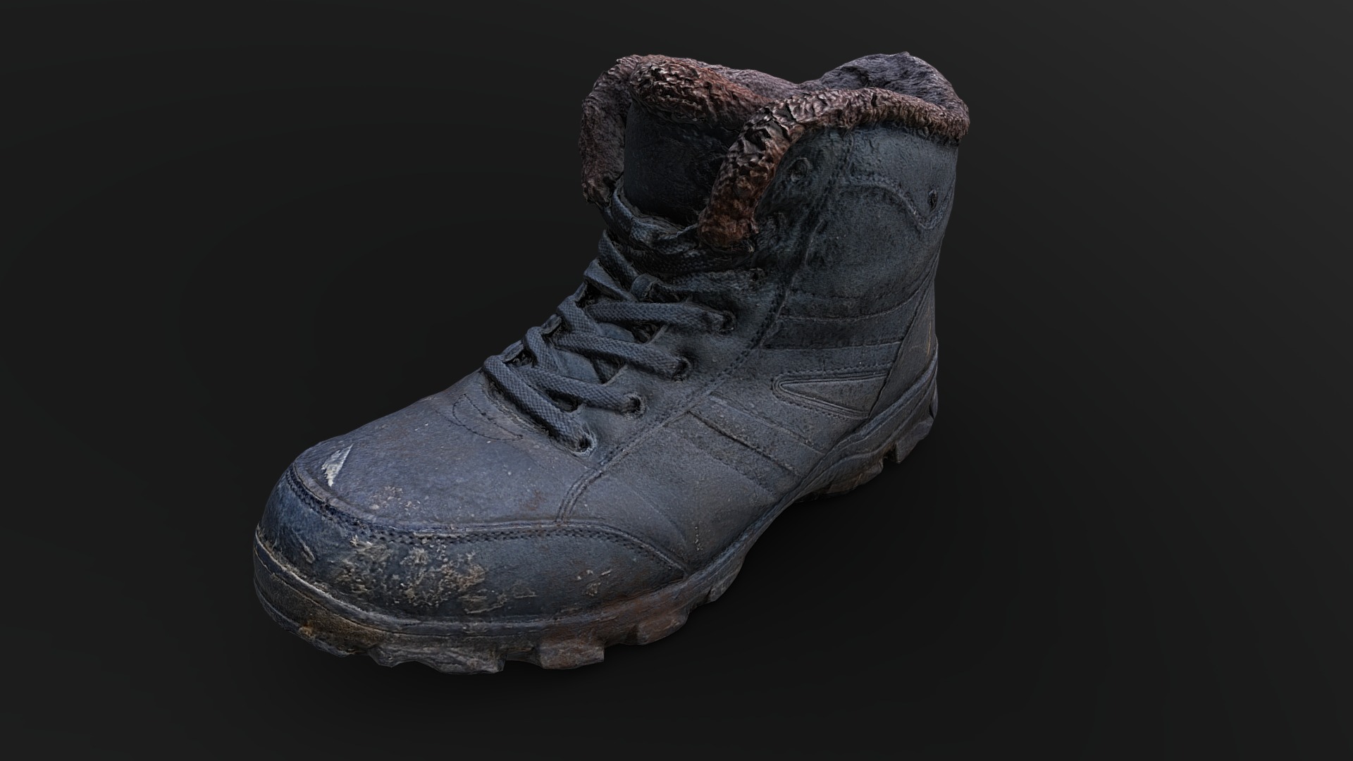 3D model Winter Boot - This is a 3D model of the Winter Boot. The 3D model is about a close-up of a boot.