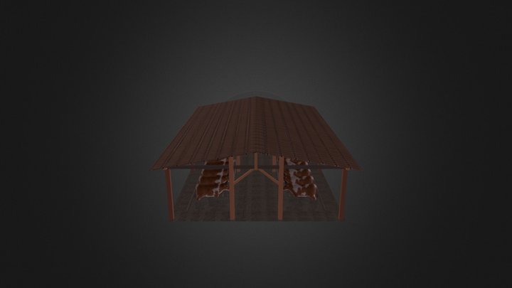 Cowshed 2 Sides 3D Model