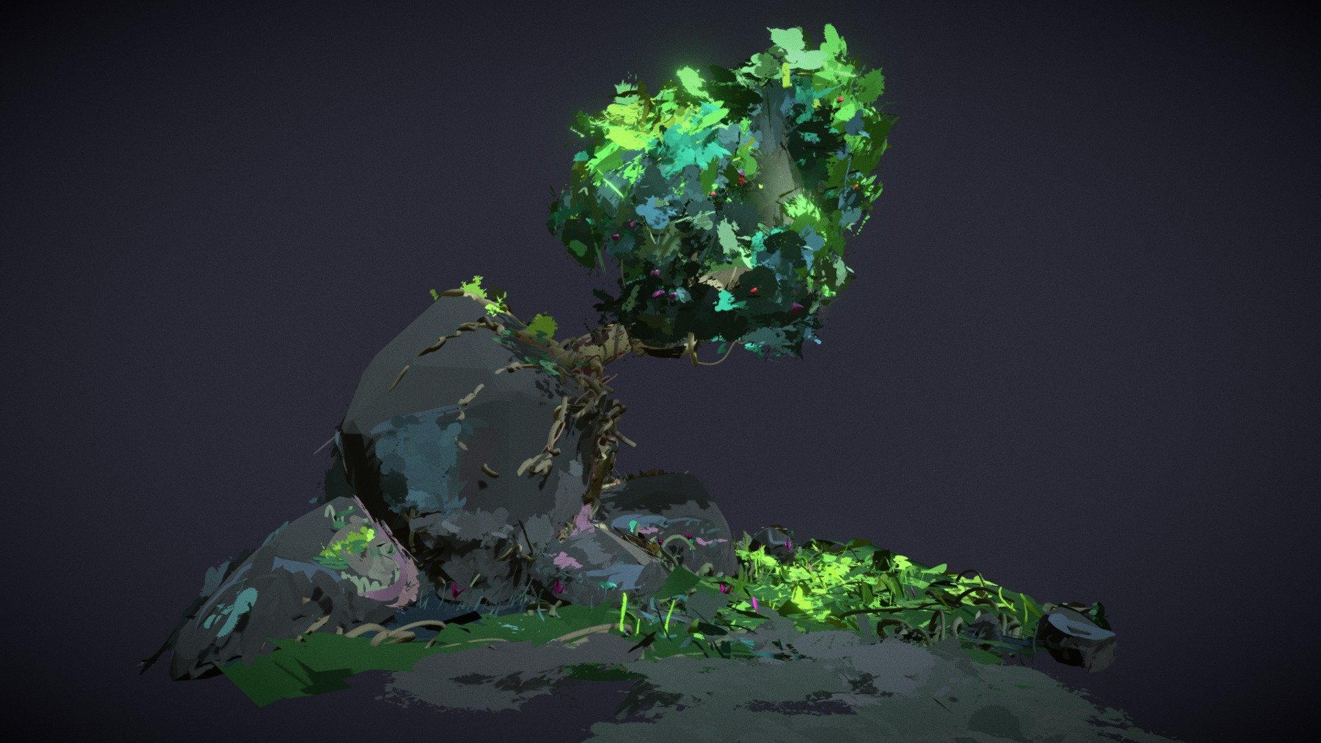 Rock Tree 3D model by moemayerhofer (moemayerhofer