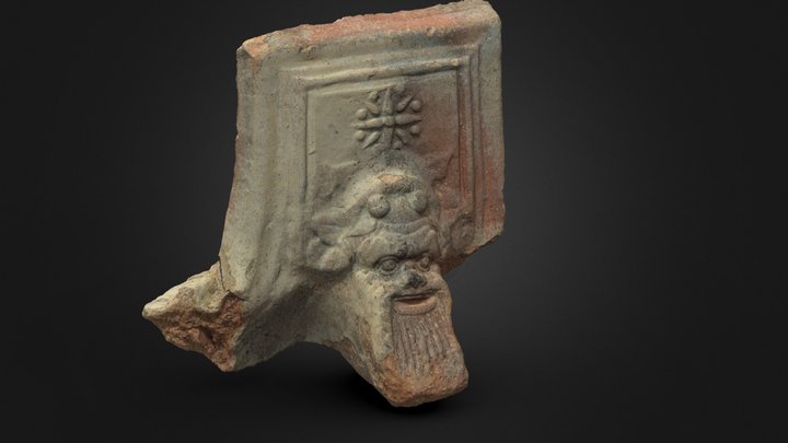 Фрагмент жаровни с изображением. 3D Model