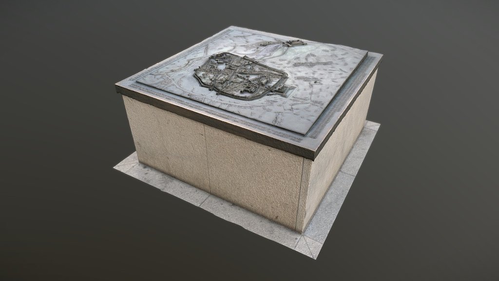 Bronze model old Brno 1645
