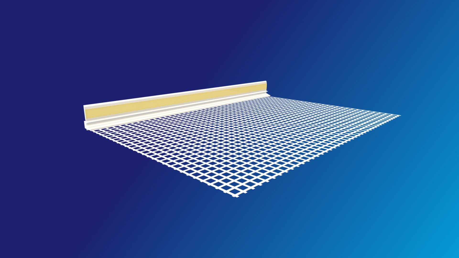 PVC Window Reveal Bead White with Mesh Trueline — Sketchfab embed 3D viewer