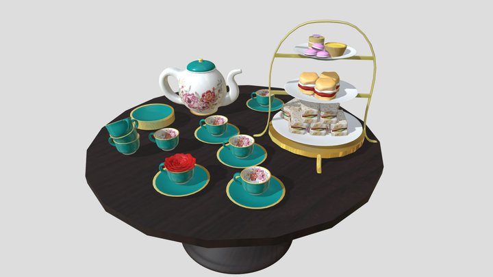 afternoon tea 3D Model