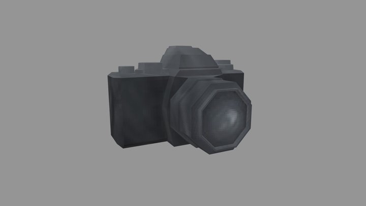 1990s Low Poly Camera 3D Model