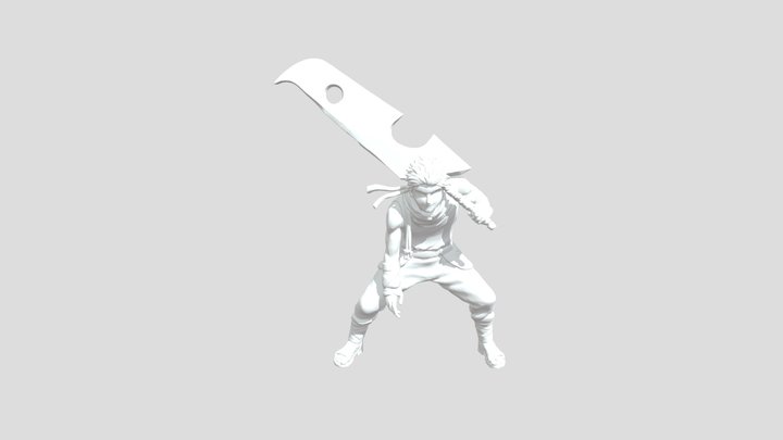 Zabuza Momochi with Sword 3D Model