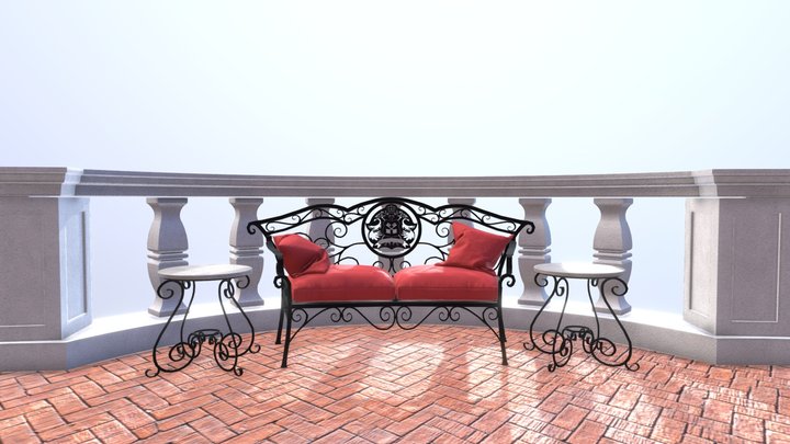 Semicircular balconies_Galbiati Fratelli 3D Model