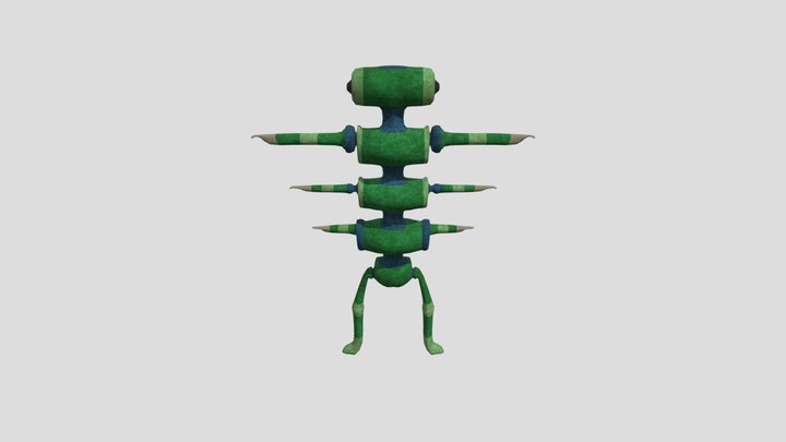 Marsh Cartoon Character 3D Model