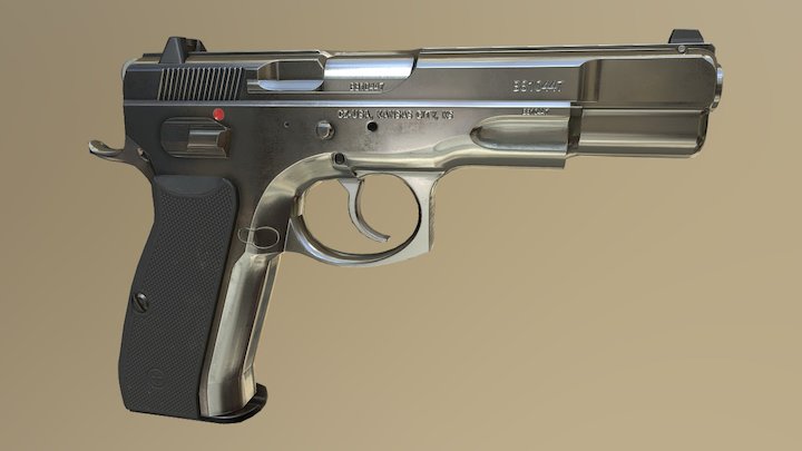 CZ 75B Stainless 3D Model