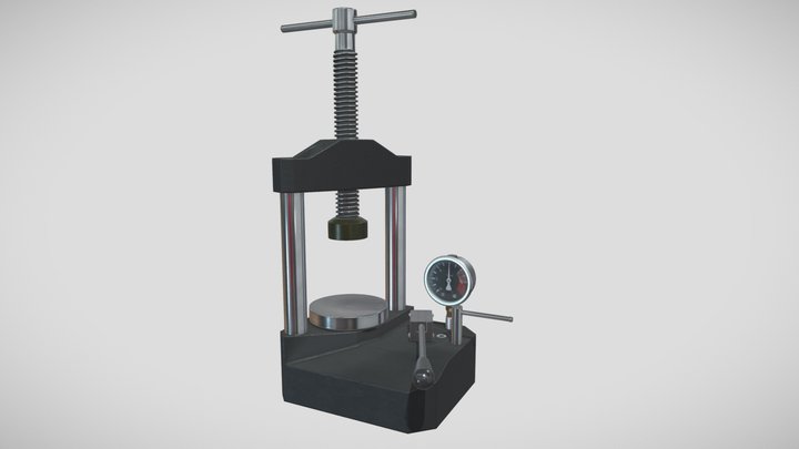 Hydraulic laboratory hand press 3D Model