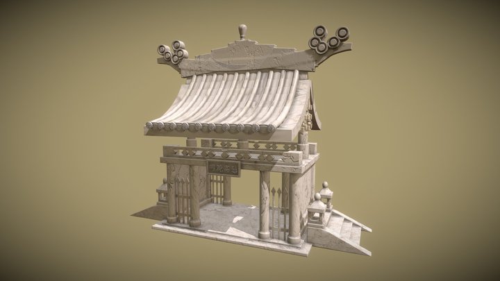 Chinese temple [raw version] 3D Model