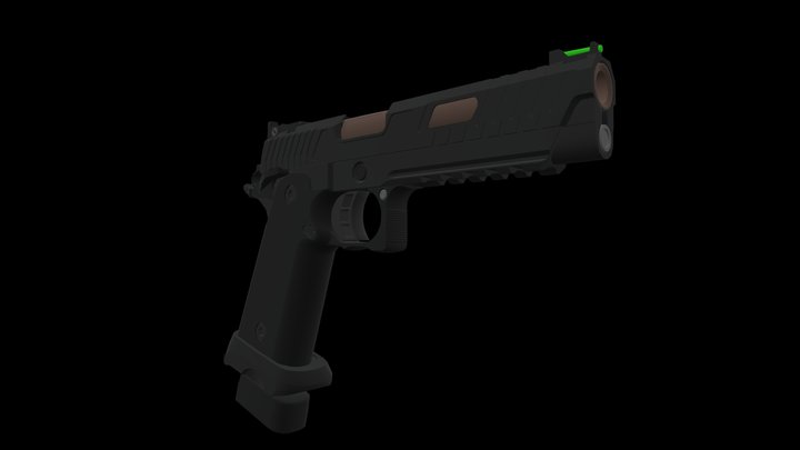 Low poly Firearm: TTI Combat master 2011 Free 3D Model