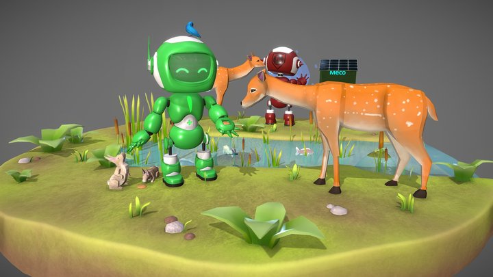 MECO | Eco-guard robot 3D Model