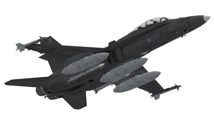 FA-18D Late Black – Kostenloses 3D-Modell STL