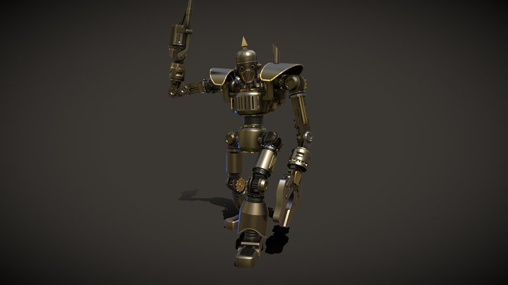 Steampunk Robot 3D Model