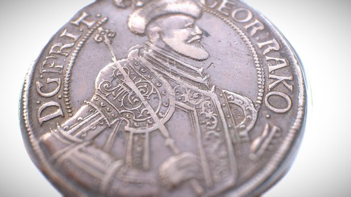 George II Rakoczi transylvanian thaler 1651 3D Model
