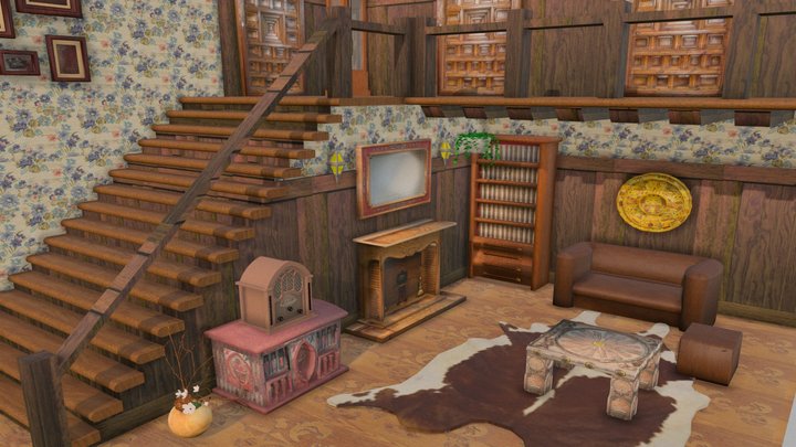 Old living room – Free 3D Model STL